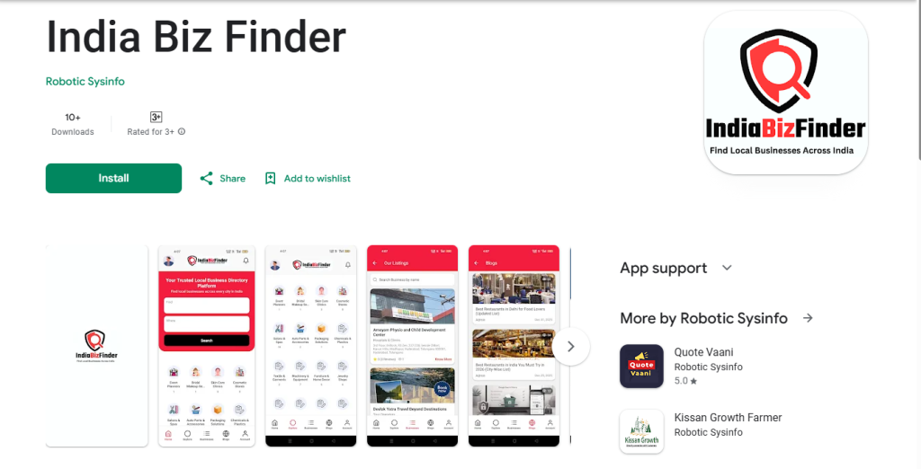 India Biz Finder Android App